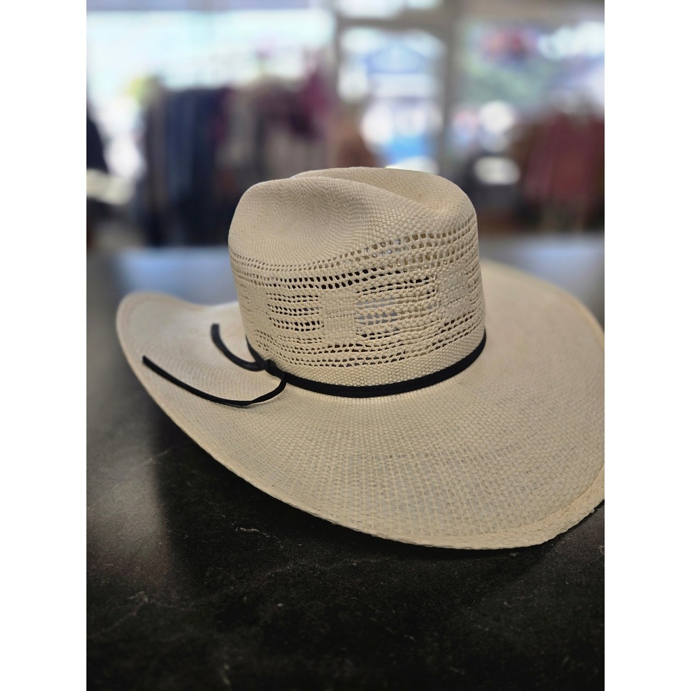 Bailey Bandera Bangora Western Straw Cowboy Hat Ivory 6 7/8